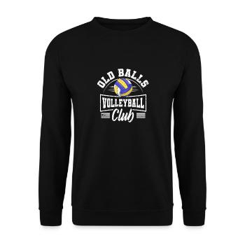 Funny Old Balls Volleyball Player Blocker Spiker - Unisex Sweatshirt - black - Front - Alina (178cm) & Michal (187cm)