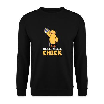 Cute Volleyball Chick Spiker Kids Setter - Unisex Sweatshirt - black - Front - Alina (178cm) & Michal (187cm)