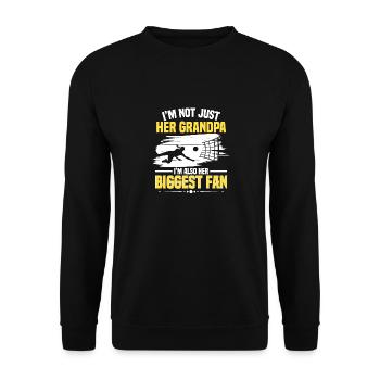 I'm Her Grandpa I'm Her Biggest Fan Grandfather Vo - Unisex Sweatshirt - black - Front - Alina (178cm) & Michal (187cm)