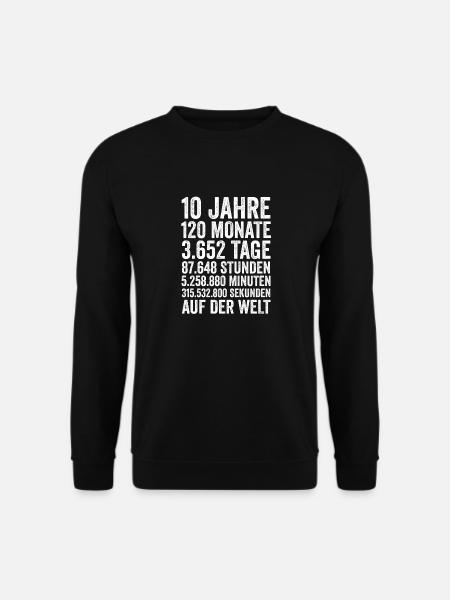 10 Jahre Zehnter Geburtstag - Unisex Pullover - Schwarz
