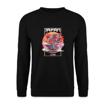 Tokyo Asie 80s Dragon Dragon Rétro Japonais - Sweat-shirt Unisexe - noir - Devant - Alina (178cm) & Michal (187cm)