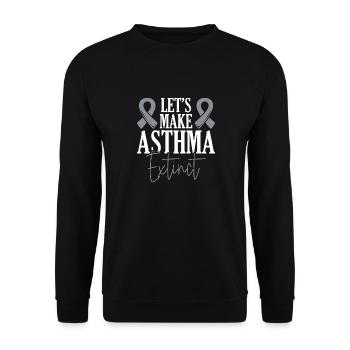 Lasst Uns Asthma Ausrotten Asthmakrieger - Unisex Pullover - Schwarz - Vorne - Alina (178cm) & Michal (187cm)