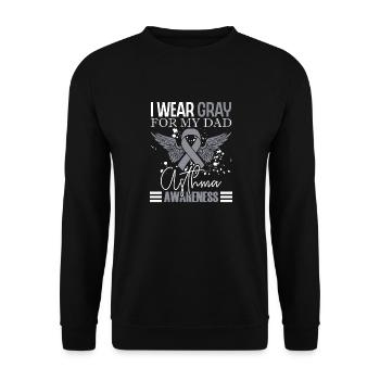 Asthma-krieger Ich Trage Grau Für Meine Mutter - Unisex Pullover - Schwarz - Vorne - Alina (178cm) & Michal (187cm)