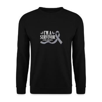 Unterstützen Sie Den Asthma-bewusstseinsmonat Ich - Unisex Pullover - Schwarz - Vorne - Alina (178cm) & Michal (187cm)