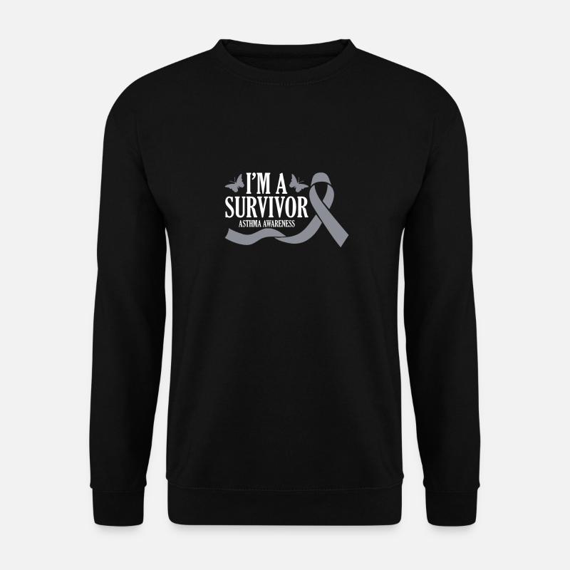 Unterstützen Sie Den Asthma-bewusstseinsmonat Ich - Unisex Pullover - Schwarz