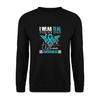 Asthma-krieger Ich Trage Teal Für Meine Mutter - Unisex Pullover - Schwarz - Vorne - Alina (178cm) & Michal (187cm)