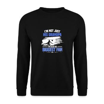 I'm His Grandpa I'm His Biggest Fan Volleyball Gra - Unisex Sweatshirt - black - Front - Alina (178cm) & Michal (187cm)