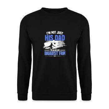 Volleyball Father I'm His Dad I'm Also His Biggest - Unisex Pullover - Schwarz - Vorne - Alina (178cm) & Michal (187cm)