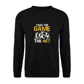 Volleyball Players Spiker Libero Take The Game To - Unisex Pullover - Schwarz - Vorne - Alina (178cm) & Michal (187cm)
