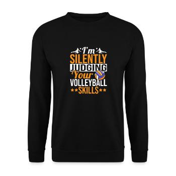 I'm Silently Judging Your Volleyball Skills Spiker - Unisex Sweatshirt - black - Front - Alina (178cm) & Michal (187cm)