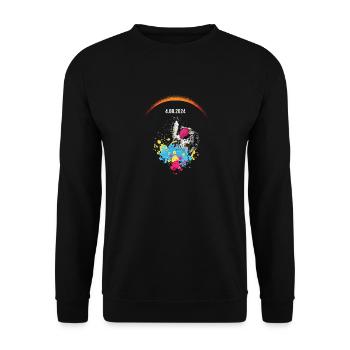 America Totality Spring 4.08.24 Total Solar - Unisex Sweatshirt - black - Front - Alina (178cm) & Michal (187cm)