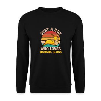 Banana Snail Snail - Unisex Sweatshirt - black - Front - Alina (178cm) & Michal (187cm)