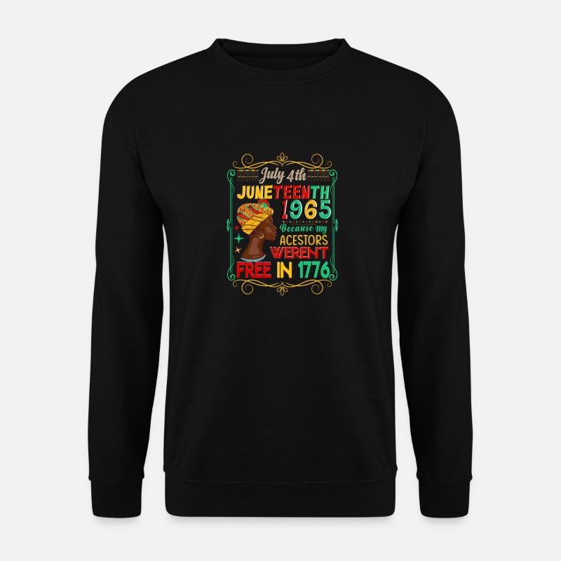 Juneteenth Motiv - Unisex Pullover - Schwarz