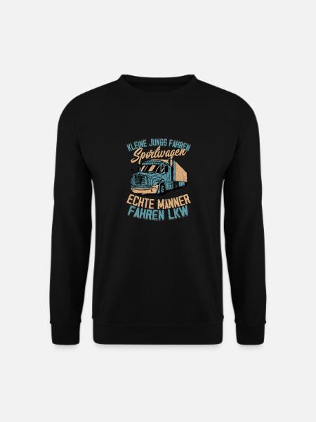 Echte Männer fahren LKW Fahrer - Unisex Pullover - Schwarz