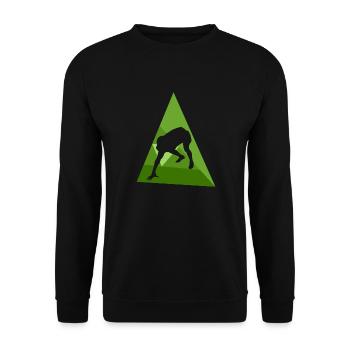 American Football Footballer Gridiron Footballer - Unisex Pullover - Schwarz - Vorne - Alina (178cm) & Michal (187cm)