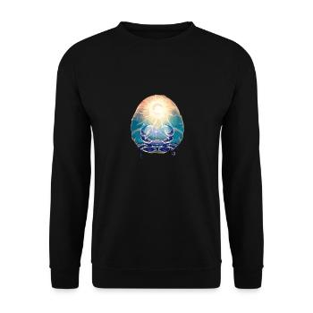 Sternzeichen Krebs - Unisex Pullover - Schwarz - Vorne - Alina (178cm) & Michal (187cm)