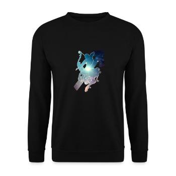 Sternzeichen Schütze - Unisex Pullover - Schwarz - Vorne - Alina (178cm) & Michal (187cm)