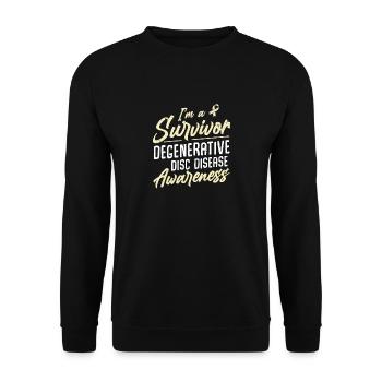 Degenerative Awareness Month - Unisex Sweatshirt - black - Front - Alina (178cm) & Michal (187cm)