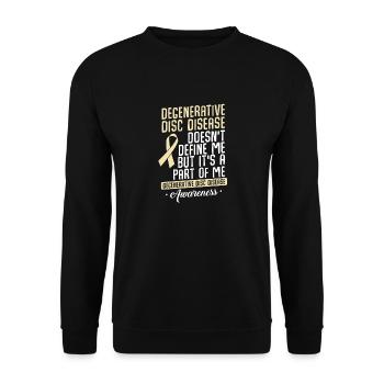 Ddd Fighter Degenerative Disc Disease - Unisex Sweatshirt - black - Front - Alina (178cm) & Michal (187cm)