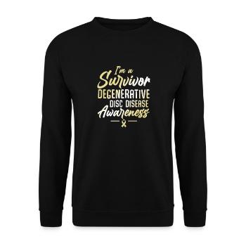 I'm a survivor month of awareness - Unisex Sweatshirt - black - Front - Alina (178cm) & Michal (187cm)