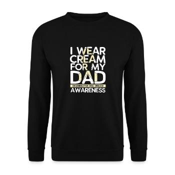 I wear cream for my father - consciousness - Unisex Sweatshirt - black - Front - Alina (178cm) & Michal (187cm)