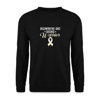 DDD Awareness Month Degenerative - Unisex Sweatshirt - black - Front - Alina (178cm) & Michal (187cm)