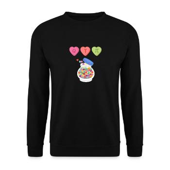 Lustige Pi Day Math Symbol Wissenschaft Cutie (QT) - Unisex Pullover - Schwarz - Vorne - Alina (178cm) & Michal (187cm)