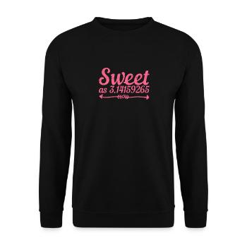Süß wie Kuchen Pi-Tag Witz Mathe-Liebhaber lustig - Unisex Pullover - Schwarz - Vorne - Alina (178cm) & Michal (187cm)