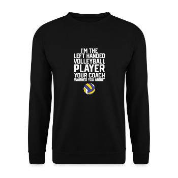Volleyball Player Your Coach Warned You About Sett - Unisex Sweatshirt - black - Front - Alina (178cm) & Michal (187cm)
