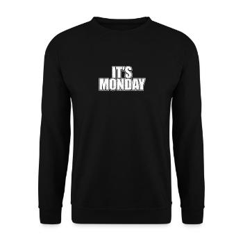 Grunge Monday White Weekly Prank Funny Jokes Pun - Sweat-shirt Unisexe - noir - Devant - Alina (178cm) & Michal (187cm)