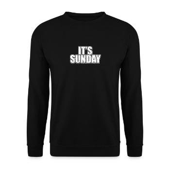 Grunge Sunday White Weekly Prank Funny Jokes Pun - Sweat-shirt Unisexe - noir - Devant - Alina (178cm) & Michal (187cm)