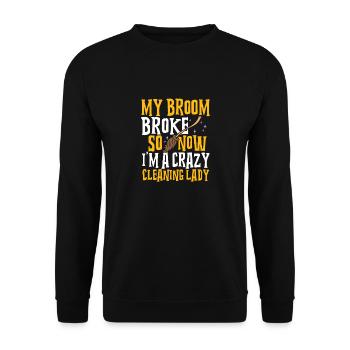 Aide domestique, femme de ménage, femme de ménage - Sweat-shirt Unisexe - noir - Devant - Alina (178cm) & Michal (187cm)