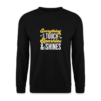 Aide domestique, femme de ménage, femme de ménage - Sweat-shirt Unisexe - noir - Devant - Alina (178cm) & Michal (187cm)