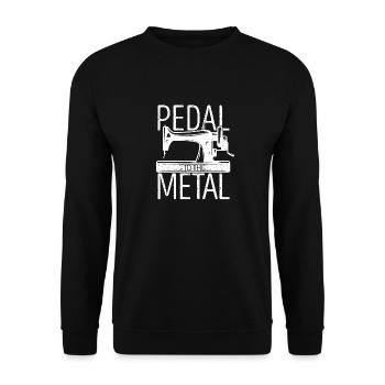 Pédale à la machine à coudre en métal Quilter Quilting - Sweat-shirt Unisexe - noir - Devant - Alina (178cm) & Michal (187cm)