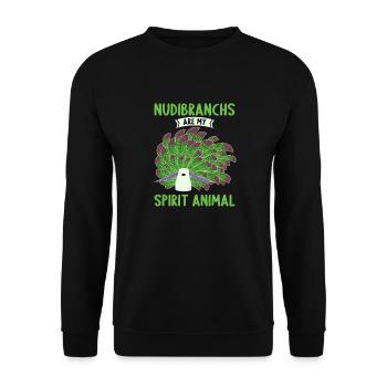 Nudibranch Nacktkiemer Nacktschnecken - Unisex Pullover - Schwarz - Vorne - Alina (178cm) & Michal (187cm)