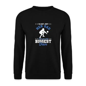 I'm Her Dad I'm Her Biggest Fan Father Men Volleyb - Unisex Sweatshirt - black - Front - Alina (178cm) & Michal (187cm)