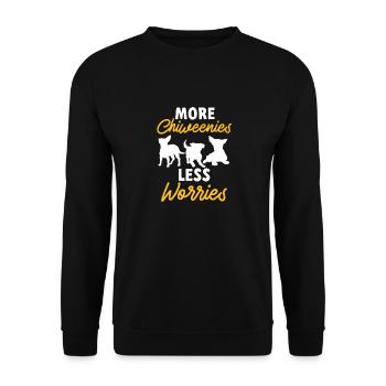Chiweenie Chien - Sweat-shirt Unisexe - noir - Devant - Alina (178cm) & Michal (187cm)