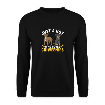 Chiweenie Chien - Sweat-shirt Unisexe - noir - Devant - Alina (178cm) & Michal (187cm)