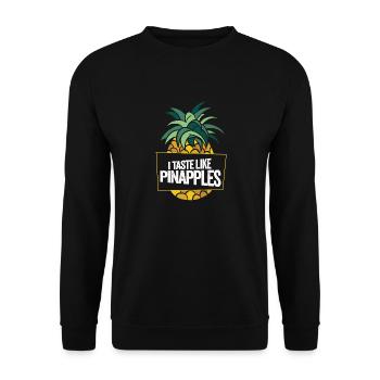 I Taste Like Pineapples Swinger Lifestyle - Unisex Pullover - Schwarz - Vorne - Alina (178cm) & Michal (187cm)