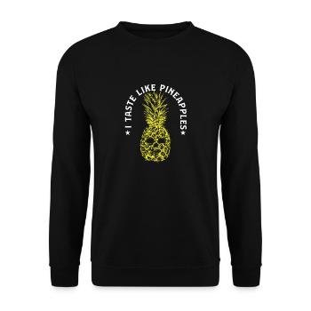 J’ai le goût de l’échangiste de plage tropicale aux ananas - Sweat-shirt Unisexe - noir - Devant - Alina (178cm) & Michal (187cm)