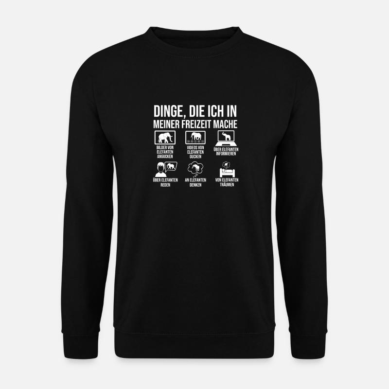 Elefant Elefanten - Unisex Pullover - Schwarz