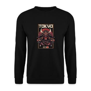 Asie 80s Samouraï Rétro Japonais Samouraï - Sweat-shirt Unisexe - noir - Devant - Alina (178cm) & Michal (187cm)