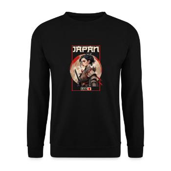Asie 80s Samouraï Rétro Japonais Samouraï - Sweat-shirt Unisexe - noir - Devant - Alina (178cm) & Michal (187cm)
