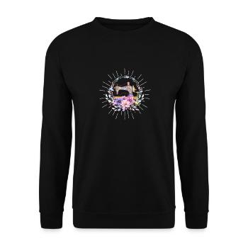 Sewing Machine Handmade Sewing Hobby Seamstress - Unisex Sweatshirt - black - Front - Alina (178cm) & Michal (187cm)