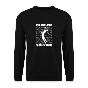 Problem Solving Men School Volleyball Coach Spiker - Unisex Sweatshirt - black - Front - Alina (178cm) & Michal (187cm)