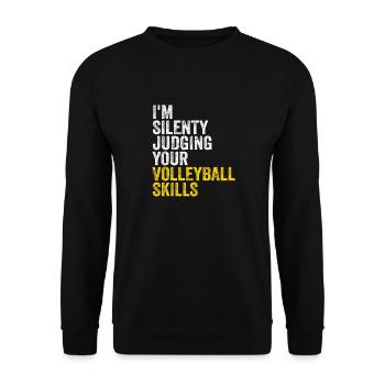 Amateur de volleyball drôle Je suis en train de juger votre s - Sweat-shirt Unisexe - noir - Devant - Alina (178cm) & Michal (187cm)
