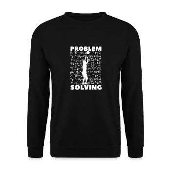 Problem Solving Men Setter School Volleyball Playe - Unisex Sweatshirt - black - Front - Alina (178cm) & Michal (187cm)