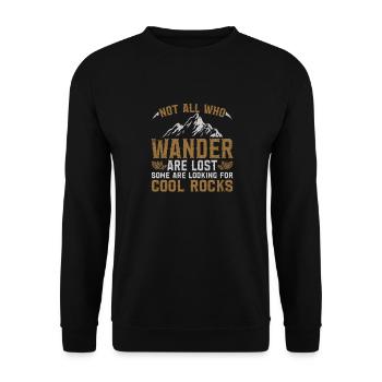 Not All Who Wander Are Lost Some Are Looking - Unisex Sweatshirt - black - Front - Alina (178cm) & Michal (187cm)