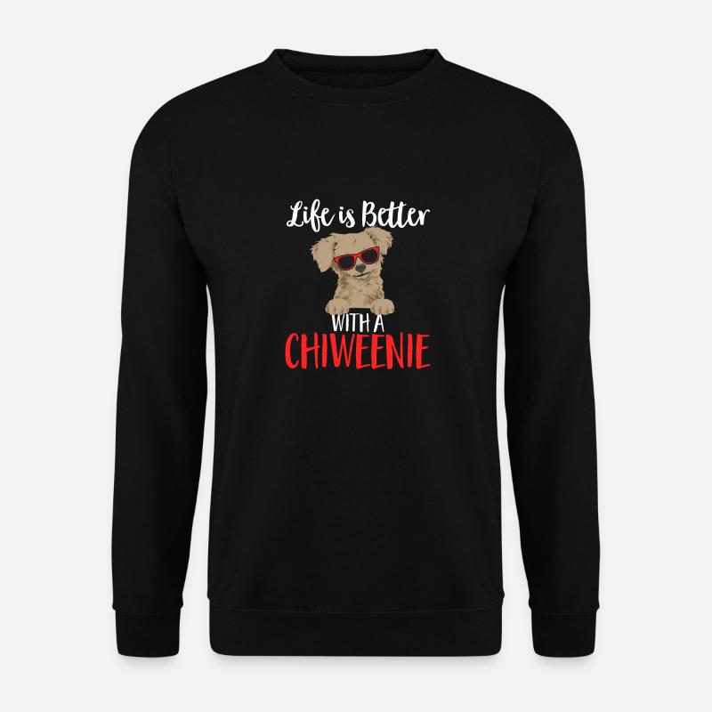 Chiweenie Dog - Unisex Sweatshirt - black