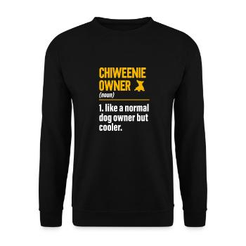 Chiweenie Chien - Sweat-shirt Unisexe - noir - Devant - Alina (178cm) & Michal (187cm)